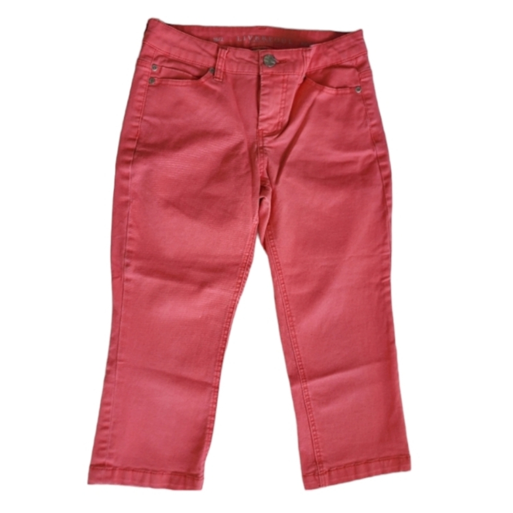 Liverpool Coral Pink The Beatles Michelle Capri Pant Size 26/2